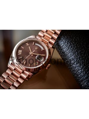 Rolex Day-Date 40 Brown Dial Rose Gold Watch Price in Pakistan