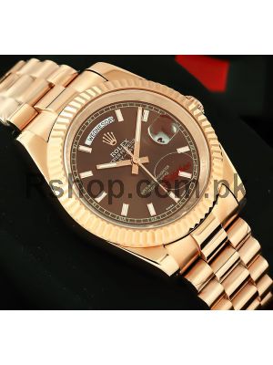 Rolex Day Date Rose Gold Watch Price in Pakistan