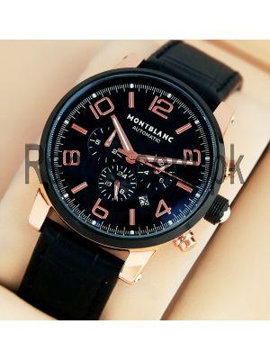 MontBlanc TimeWalker 110 Black Leather Strap Watch Price in Pakistan