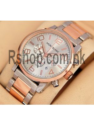 MontBlanc Time Wallker Silver-Rose Gold Watch Price in Pakistan