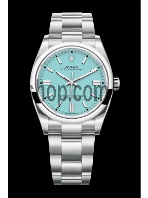 Rolex Oyster Perpetual Turquoise Blue Dial ETA Swiss Watch- M126000-0006 Price in Pakistan