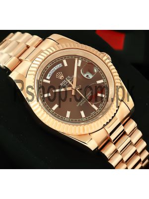 Rolex Day Date Rose Gold Watch Price in Pakistan