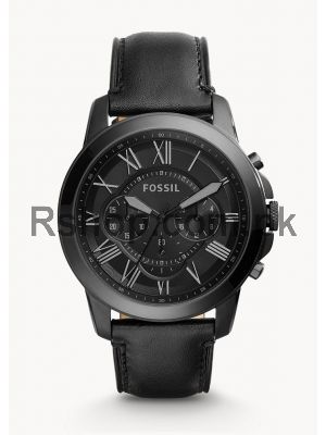 Fossil Grant Chronograph Black Leather Watch FS5132  (Same as Original) Price in Pakistan