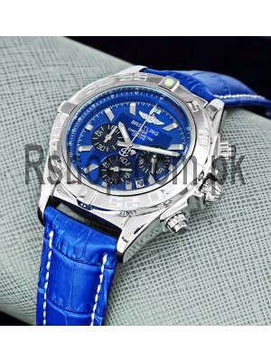Breitling Chronomat Blue Dial Blue Leather Strap Watch Price in Pakistan