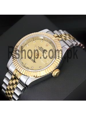 Rolex Datejust Gold Diamond Dial Two Tone Watch Price in Pakistan