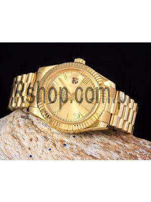 Rolex Day-Date 40 Gold Swiss Quality ETA Movement 2836 Watch Price in Pakistan