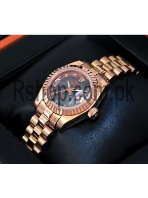 Rolex Lady Datejust Rose Gold president Watch Price in Pakistan
